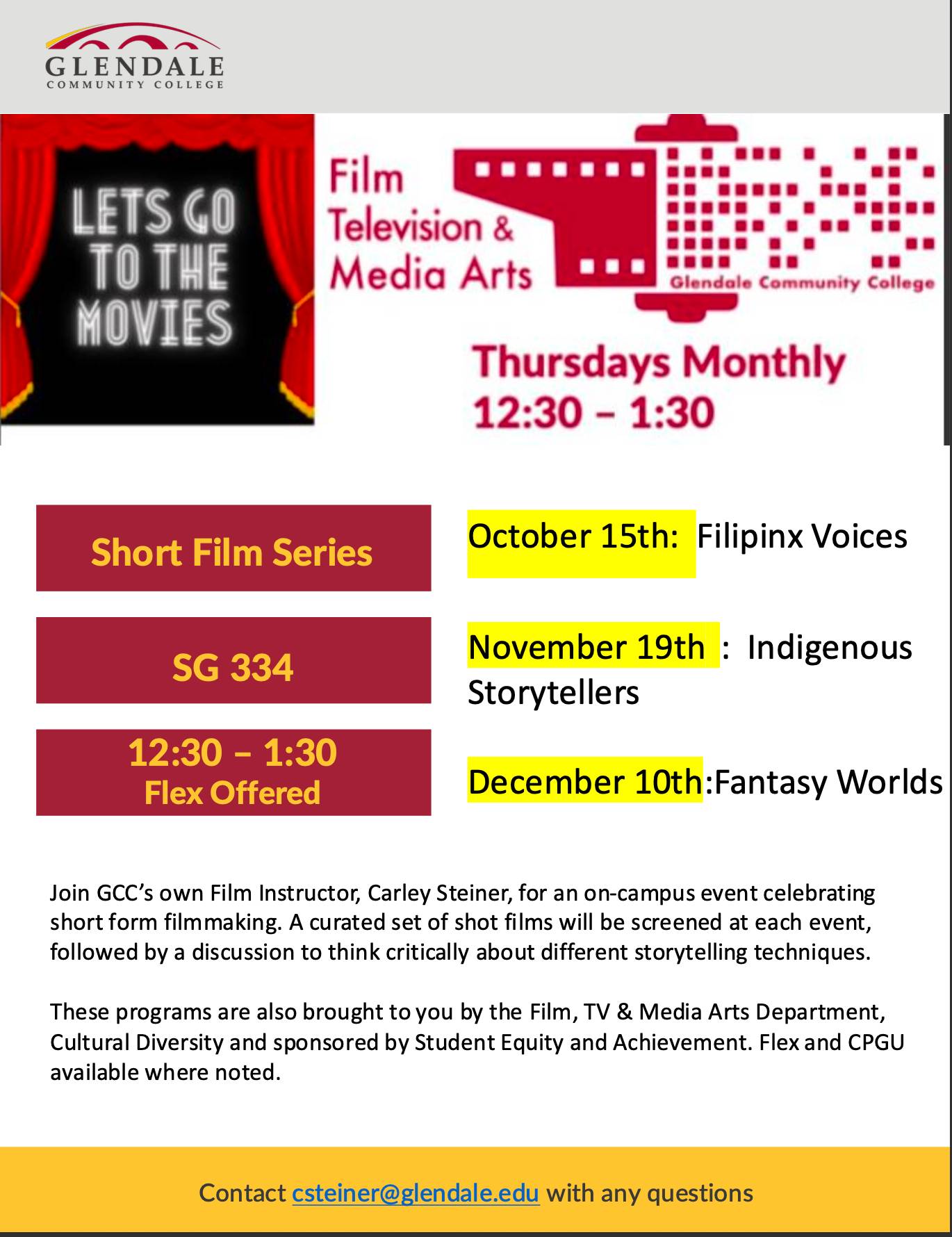 Short Film Screening Series Fall 2026