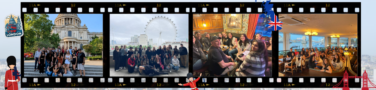 collage of GCC students on London study abroad program