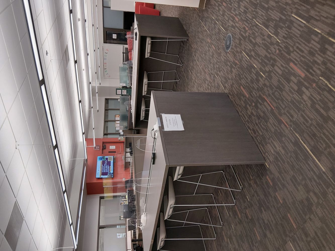 Common Seating Area with Charging Stations