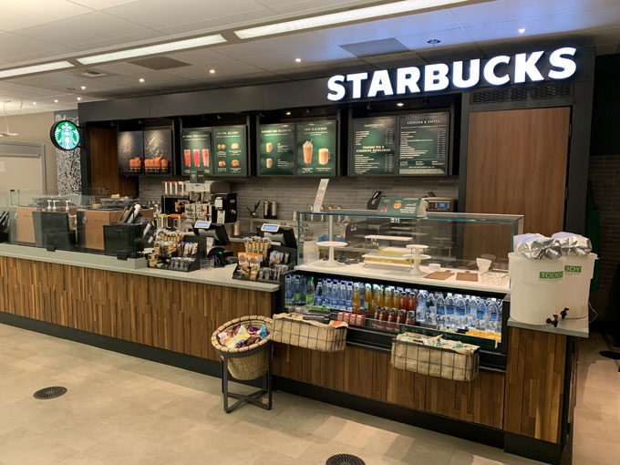 Starbucks located inside the Learning Commons
